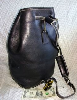 Large Coach bucket-style leather tote-No.22096-08