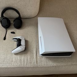 PS5 with Razor Headphones