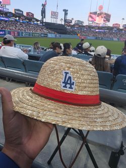 Dodgers one piece straw hat SGA