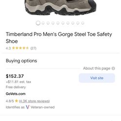 Timberland Pro Series Steel Toe Shoes