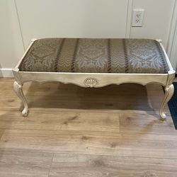 Antique padded bench