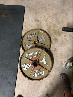 Olympic Weight Plates University of Texas (2) - 45 plates