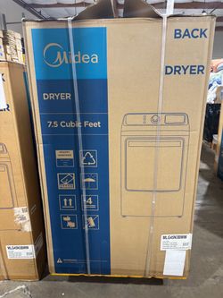 Midea 7.5 Cubic Feet Front Load Dryer Laundry MLG45N3BWW