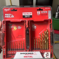 Milwaukee Shockwave Impact Duty Red Helix Titanium Drill Bit Set