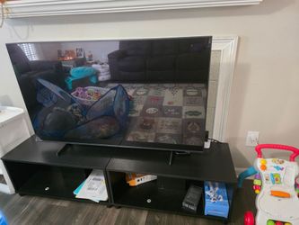 Samsung 55 inch Flat Screen TV with Black TV Stand