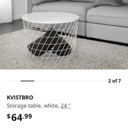 KVISTBRO Storage table, white, 24 - IKEA