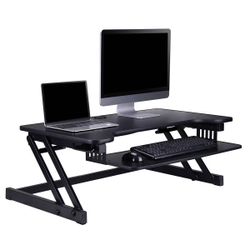 Deluxe Height Adjustable Sit to Stand Desk Computer Riser
