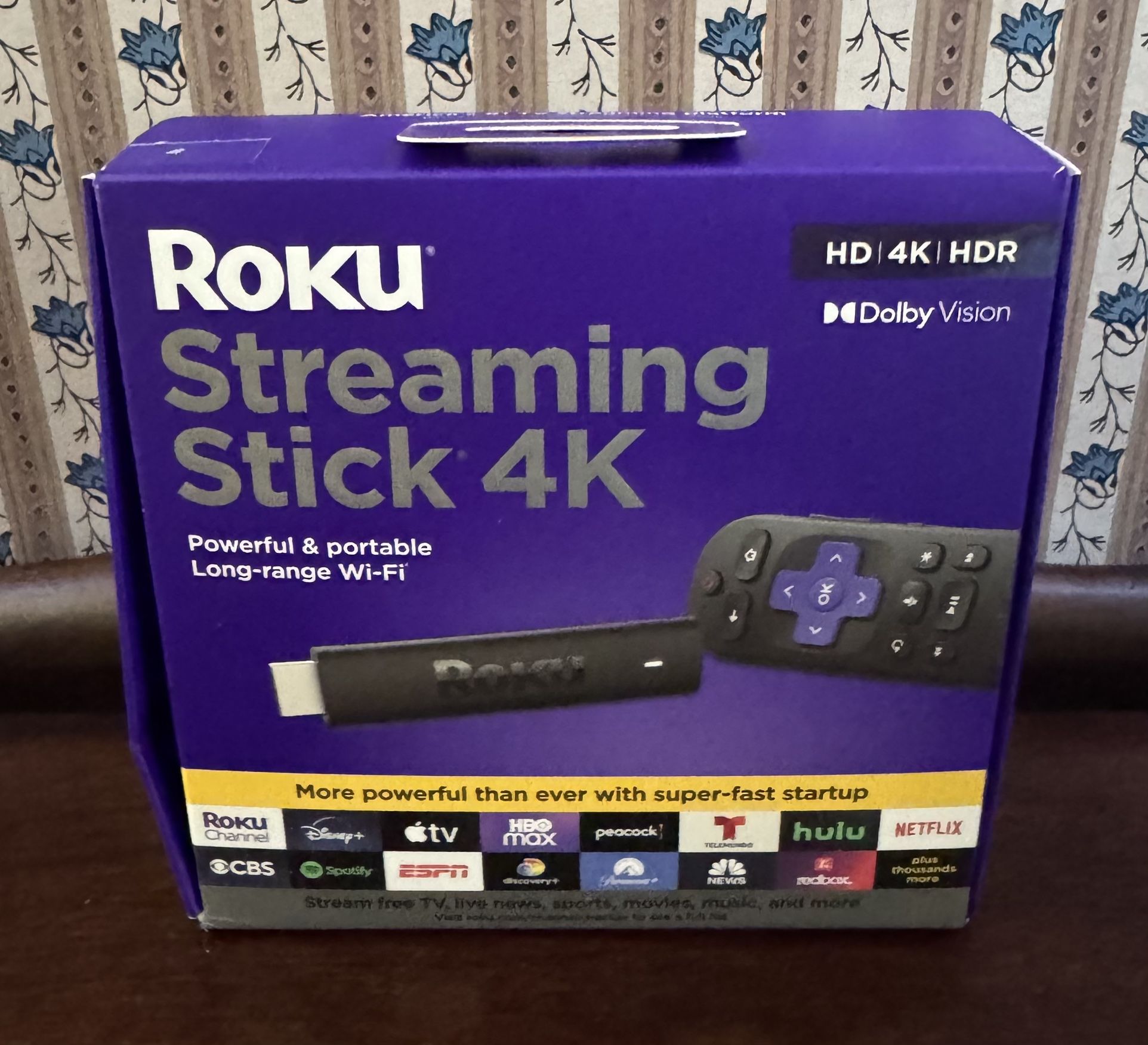 Roku Streaming Stick 4K HDR & Dolby Vision With Voice Remote & Long Range Wi Fi