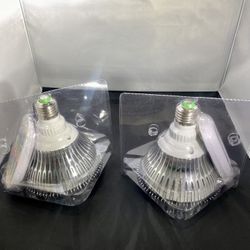 Grow Light Bulbs, Led Grow Light Bulb For Garden Hydroponic 2 pack 3 Level Modes