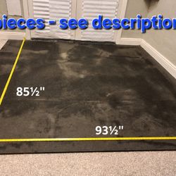 3 solid floor panels — great for home gym, garage, or protecting carpet/floors.