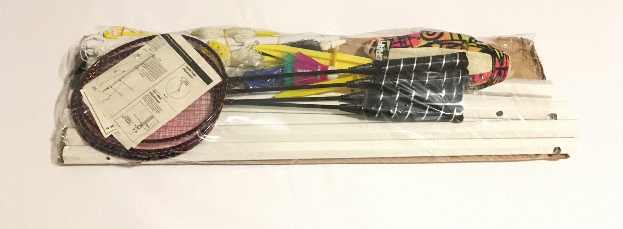 Sportcraft Badminton And Volleyball Set With Carry On Storage Bag