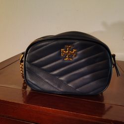 Tory Burch Kira Handbag Chevron Camera Bag