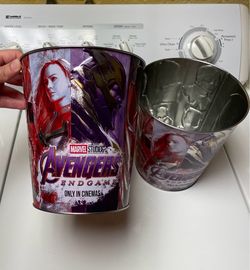2x NEW AMC Marvel Avengers Endgame Popcorn Tin Bucket Thanos Iron Man End Game