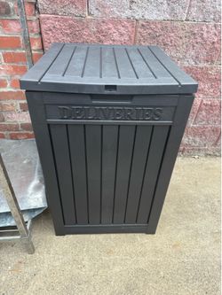 Resin Package Delivery Box Secure Lockable Resin Package 51 Gallon  21.46"L × 20.28"W × 30.7l"H