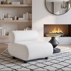 Rahat White Accent Chair