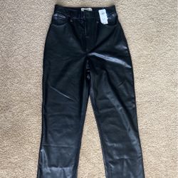 Vegan Leather Abercrombie And Fitch Long Pants