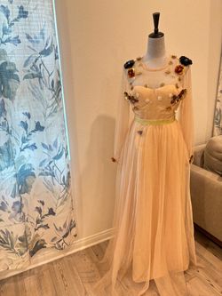Beige flower dress