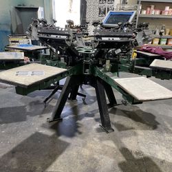 8 Color 8 Station Screen Printing press 