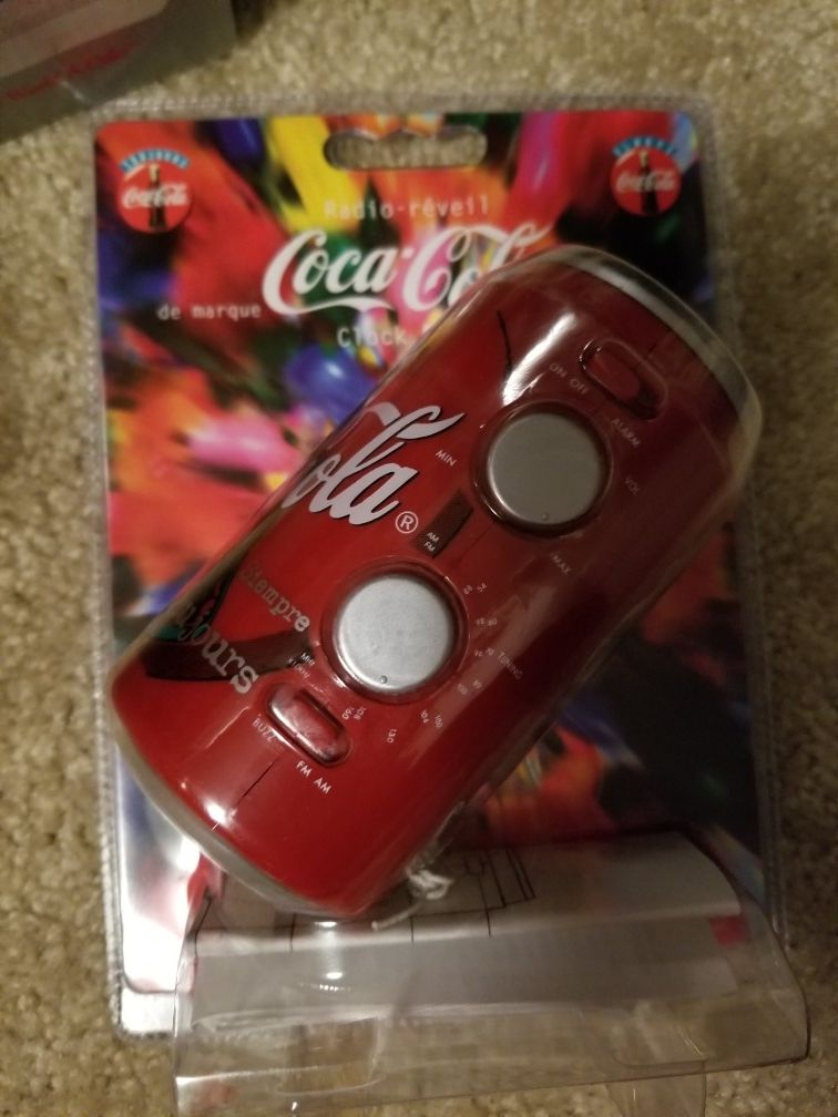 Coca cola clock radio