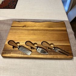  acacia wood cheese board set.