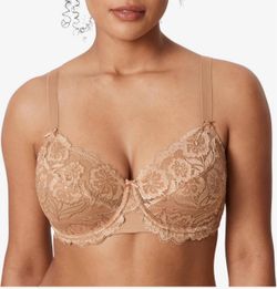 Delimira lace bra with floral design in size 42C New with tags