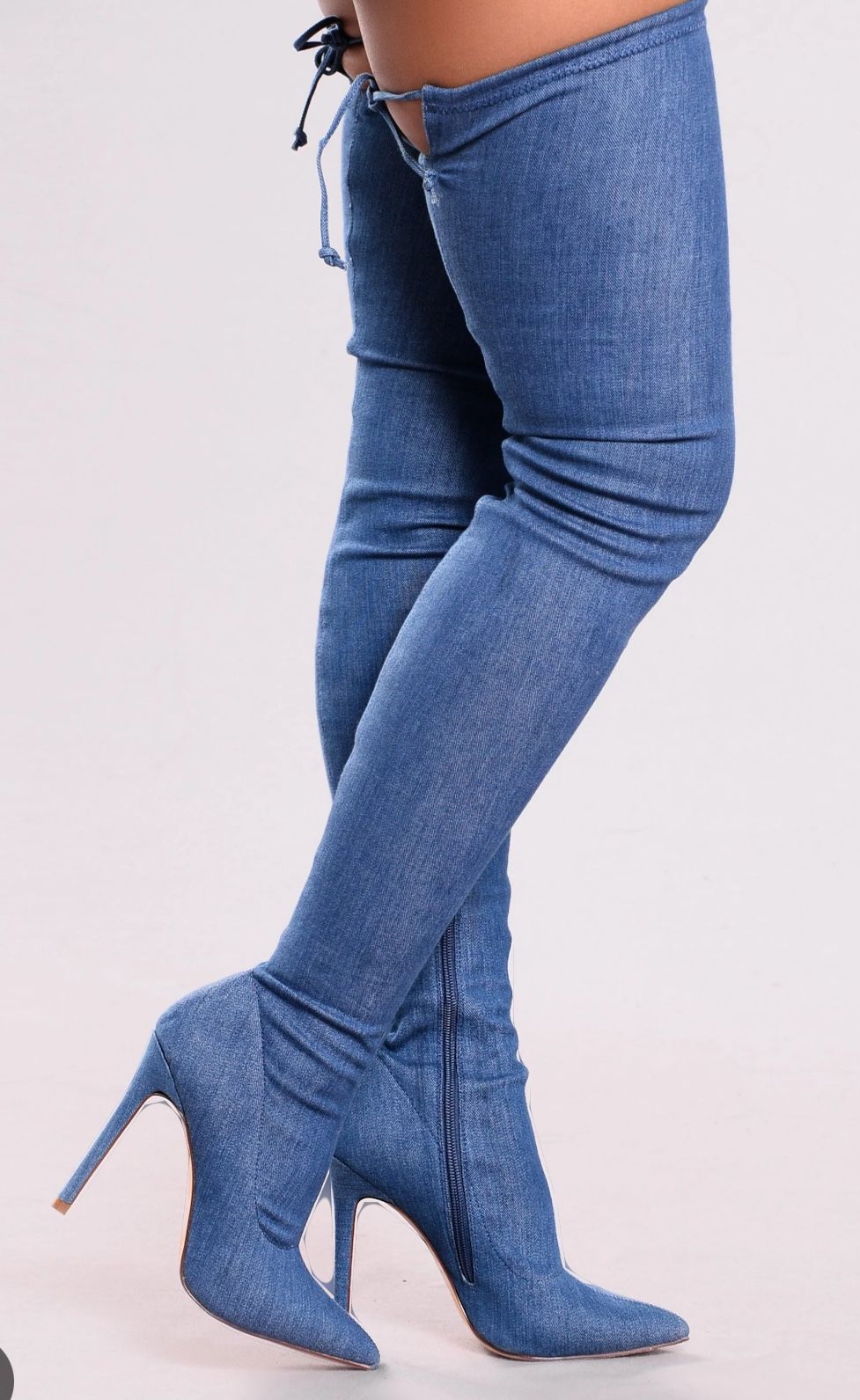 Thigh High Jean Boots