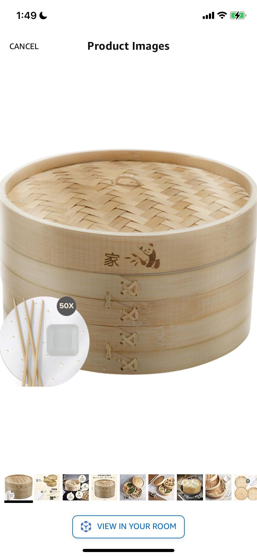  Bamboo Steamer Basket