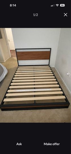Queen Size Bed Frame + Nectar Mattress