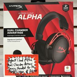 HyperX Cloud Alpha Dual Chamber Drivers Gaming Headset For PC PS4/5 & XBOX Brand New 