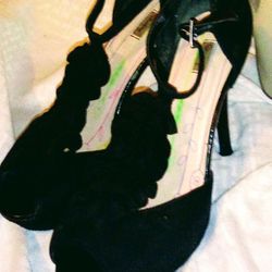 Women's High Heal Black Dress Shoes Size 7