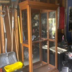 Used Glass Shelves Cabinet 