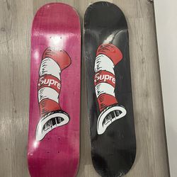 Supreme Cat In The Hat Skateboard Deck Black/pink