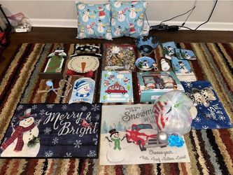 40+ Piece Snowman Winter Decor Bundle