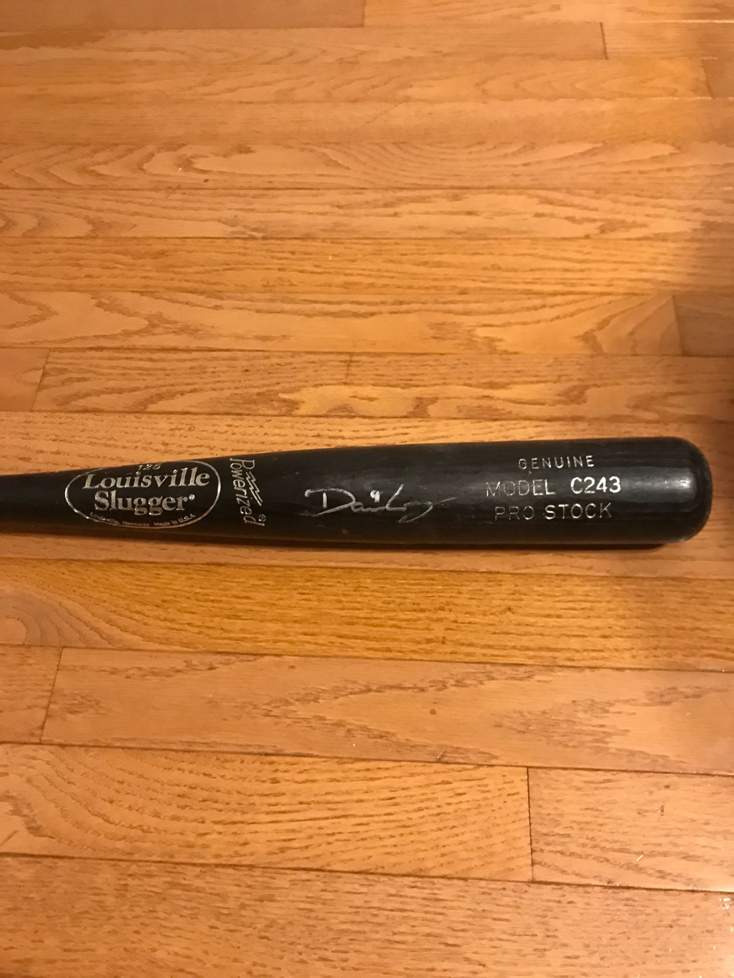 Game Used Louisville Slugger Baseball Bat Autographed Signed by Dan Lyons of the Potomac Nationals