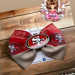 49ers Girls Hair Bows