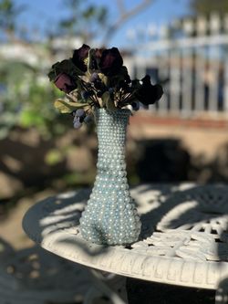 Handmade White Pearl Shimmering Flowers Bouquet Vase Filler