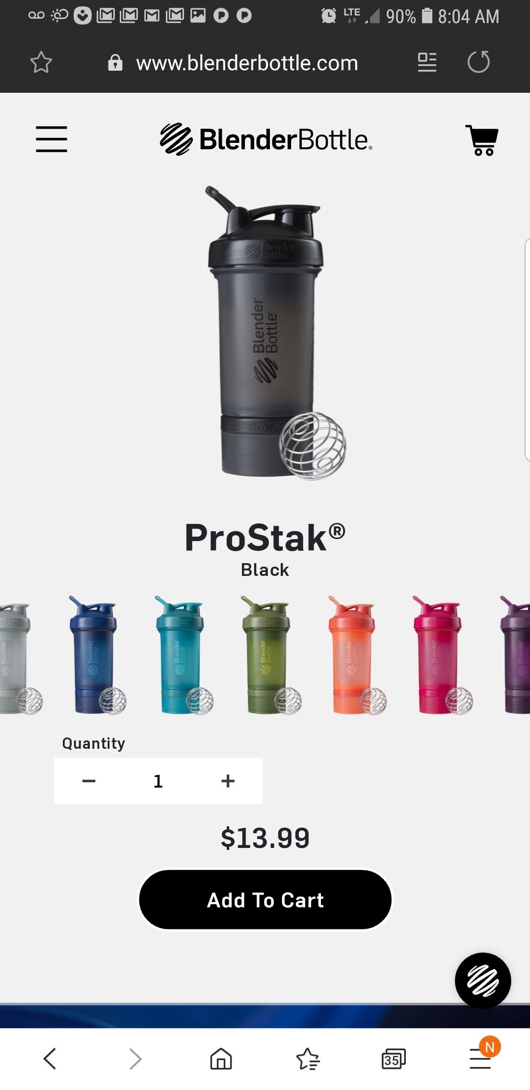 BLENDER BOTTLE PRO STACK 22 OZ