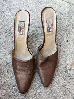 Vintage Todd Oldman Bronze Heels