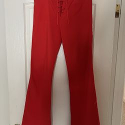 Vintage Guess Lace Up Red Pants