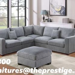 🛋️ Modern 4-Piece Sectional + Ottoman — Just $800!