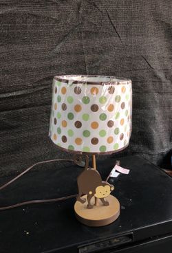 Safari monkey baby boy lamp
