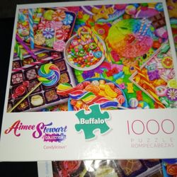 1000 piece jigsaw puzzle candy 
All pieces included 