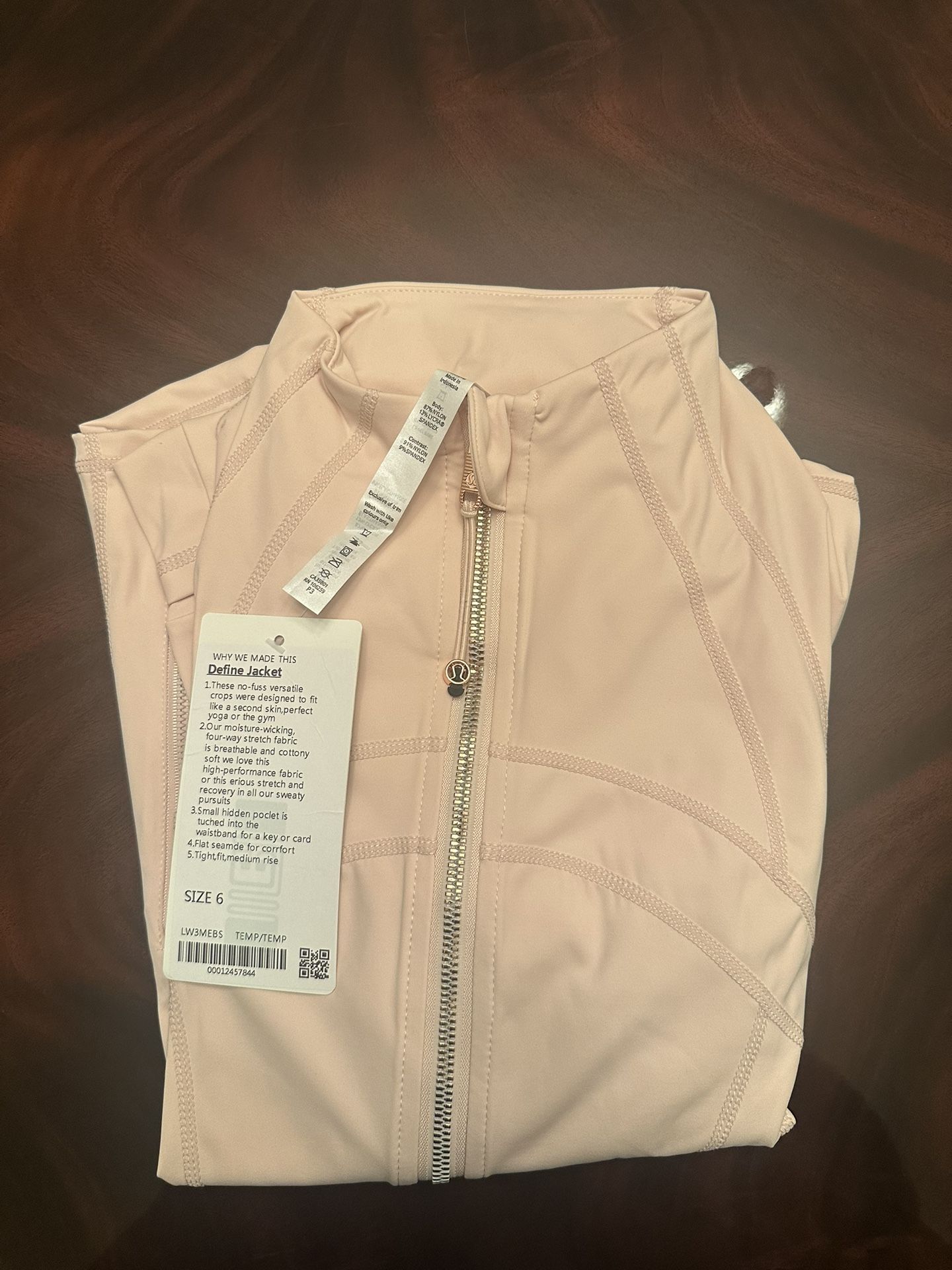 Blush/Light Pink Lululemon Define Jacket