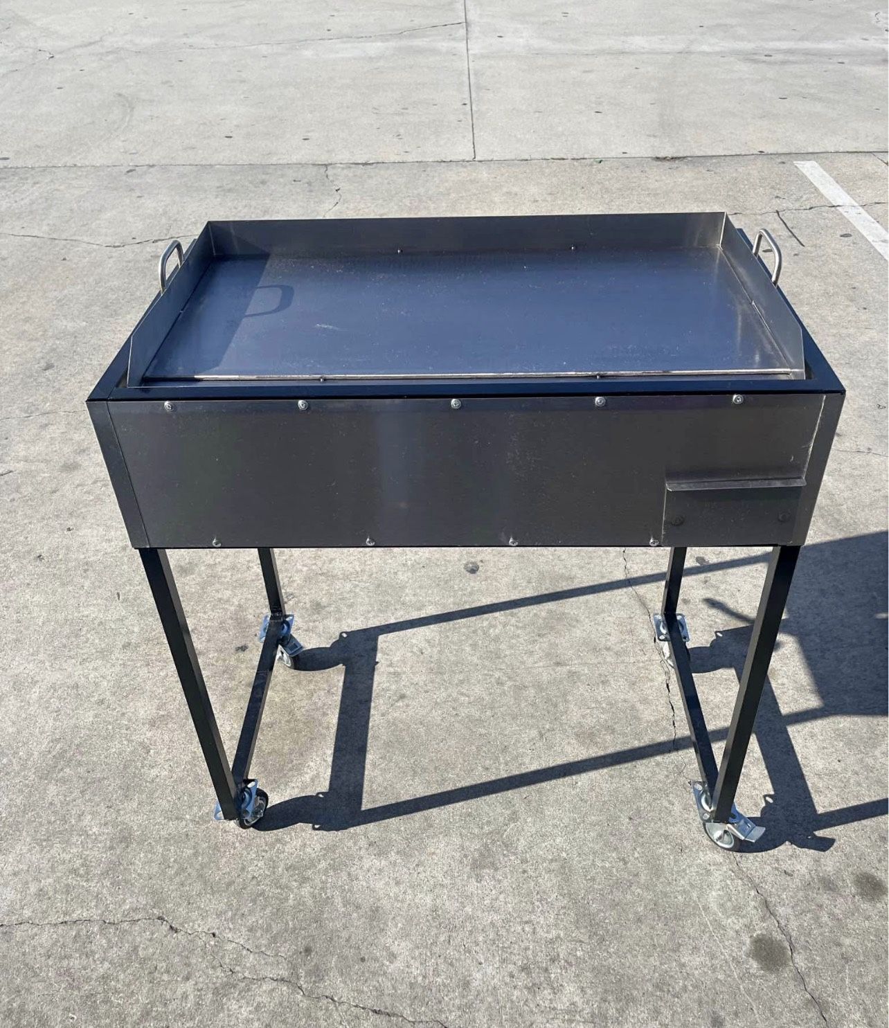 plancha gruesa de 1/4 18 × 31 con aceitera para la grasa