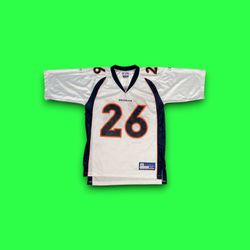 Vintage Denver Broncos Clinton Portis NFL Reebok jersey white mens medium