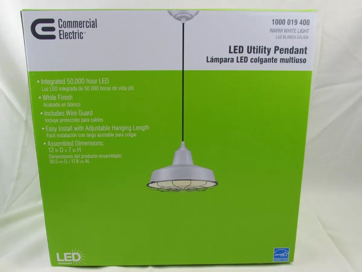 Commercial Electric LED Utility Pendant Light