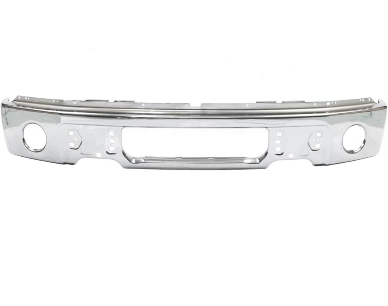 Front Bumper Face Bar Compatible with 2009-2014 Ford F-150 with Fog Light Holes/Chrome (With Fog Light Hole)