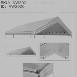 20x20  Canopy Top Cover Outdoor Party Canopy Roof Tarp (White) 20x20  Valance      ————“Tarp only “——- Lona  Carpa de 20X20 valance $110 Carpa de 20x3