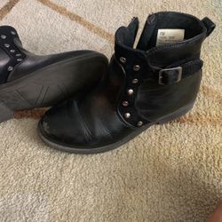 Girls Black Booties Boots 
