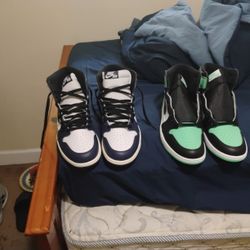2 Pair Of Jordans Ones Og High Top Size 13 Man 